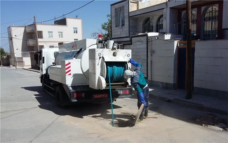 شست‌وشوی ۸۴۰ کیلومتر از شبکه جمع‌آوری فاضلاب استان همدان