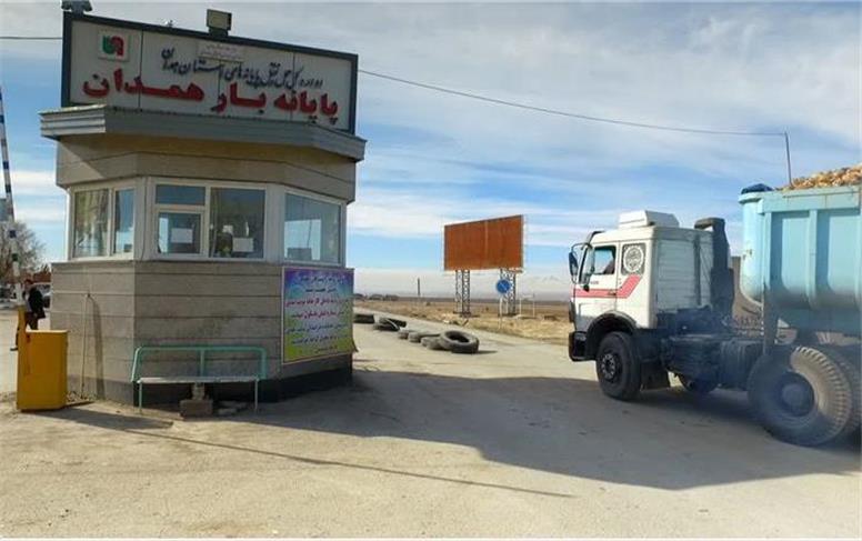 اجرای طرح هوشمندسازی اعلام بار و نوبت‌دهی مکانیزه در پایانه کالای همدان کلید خورد
