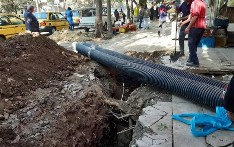 شبکه فاضلاب باباطاهر بهسازی شد